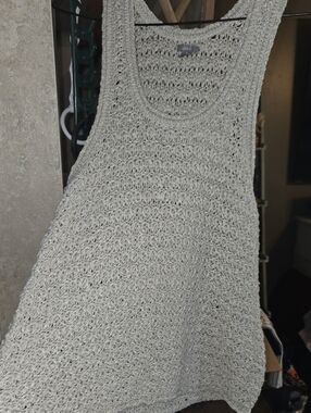 Aerie Crochet Tank Sweater - Casual Knit Top🟣